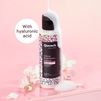QUENCH Intense Brightening Korean Toner Face Essence with Cherry Blossom for Instant Glow