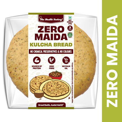 The Health Factory Zero Maida Kulcha Bread | Clean Label - Not Brown