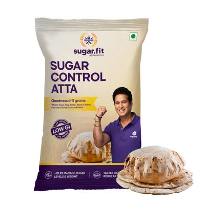 Sugar.Fit Active Sugar Control Atta, 8-In-1 Multigrain Atta Flours Sharbati Wheat