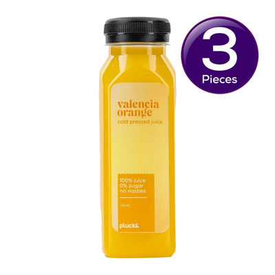Pluckk 100% Fresh Valencia Orange Juice 250 ml X 3 Combo