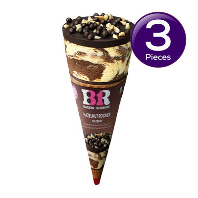 Baskin Robbins Hazelnut Ice Cream Cone 110 ml Combo