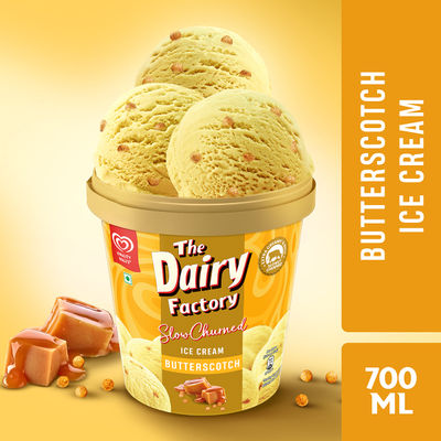 Kwality Walls The Dairy Factory Butterscotch Ice Cream Tub
