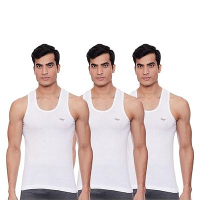 Lux Venus 100% Cotton Men's Vest - 85 cm | White