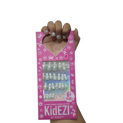 Kidezi By Soezi- Press On Nails - Fairydust - 24 Reusable Pre Tabbed Nails