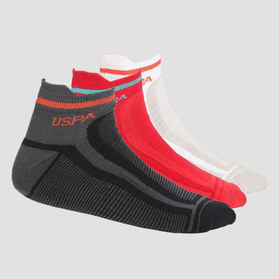 U.S. Polo Assn. | Socks Pack of 3 | ES006 | Red, Black and White