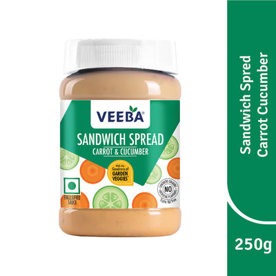 Veeba Carrot and Cucumber Sandwich Spread | Bottle | Artificial Flavour-free