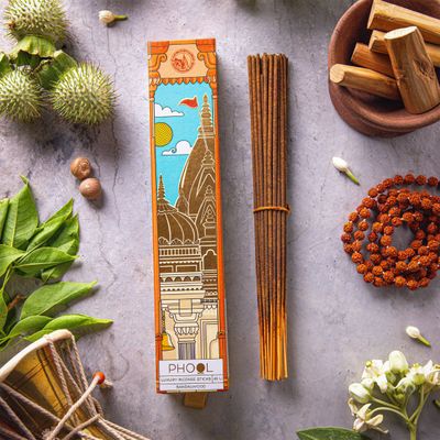 Phool Kashi Vishwanath Sandalwood Agarbatti - Made From Temple Flowers