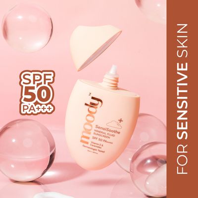 Moody Sensisoothe Sunscreen Spf 50 Pa++++ Mineral With Ceramides & Rice (50 Ml)