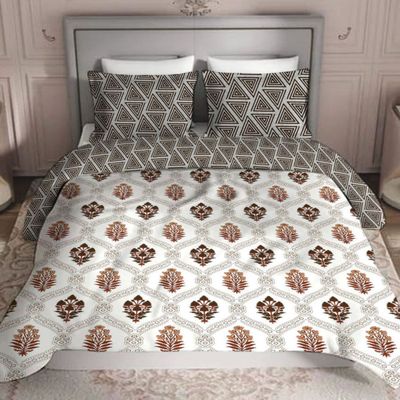 Elegant Weavers Double Bedsheet With 2 Pillow Covers - Varna