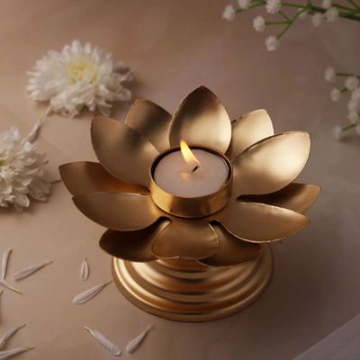 Urban Born Religious Lotus Candle Holder For Home Décor
