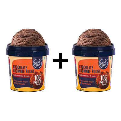 Get-A-Way Chocolate Brownie Fudge Ice Cream Cup 125 ml X 2 Combo