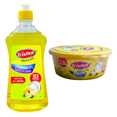 Trishul Dish-Wash Tub Bar 500 Gm (500g) & Trishul Dish-Wash Liquid (500ml) Combo