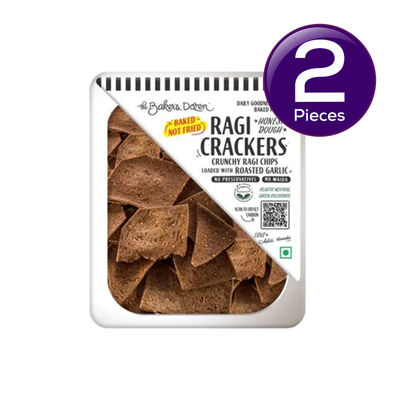The Baker's Dozen Zero Maida Ragi Crackers Baked Millet Snack 100 g Combo