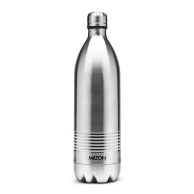 Milton Duo Dlx Thermosteel Bottle - 1 L | Silver