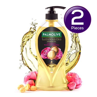 Palmolive Macadamia Oil With Peony Luminous Oils Shower Gel 750 ml Combo