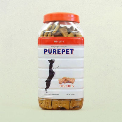 Purepet Chicken Flavour Dog Biscuit Treats Jar
