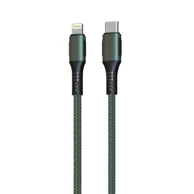 Portronics Konnect CL POR 1067 Type-C To 8 Pin USB Cable - Green | 1.2 m | Fast Charging