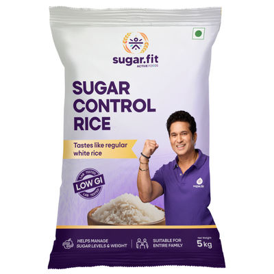 Sugar.Fit Active Sugar Control Rice, Sona Masoori Rice,Full Grain Rice Healthy Blood Sugar Levels