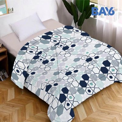 BAY6 Microfibre Floral Print Single Bed Comforter - Multicolour | 150 x 220 cm