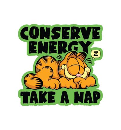 House Of Festivals Conserve Energy - Garfield Official Sticker