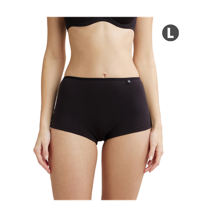 Jockey SS04 Women's High Coverage Super Combed Cotton Elastane Stretch Mid Waist Boy Shorts with Concealed Waistband and StayFresh Treatment