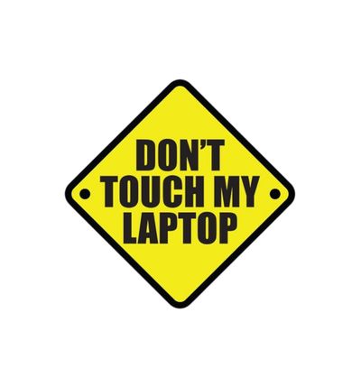 House Of Festivals Don't Touch My Laptop - Sticker