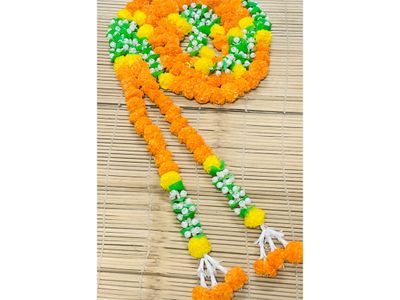Gullak 6 ft Toran Garland Khushbu Ladi Orange And Yellow