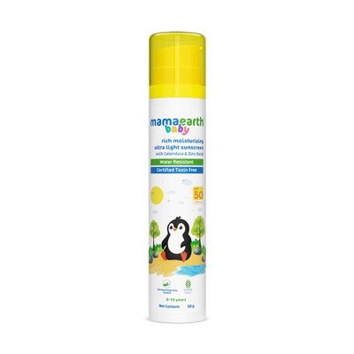 Mamaearth Rich Moisturizing Ultra Light Sunscreen Body For Kids
