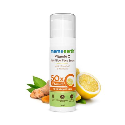 Mamaearth Vitamin C Daily Glow Face Serum With Vitamin C & Turmeric For Radiant Skin