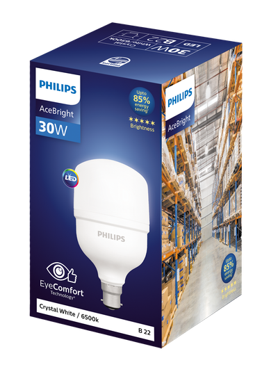 Philips Acebright 30 W B22 Led Bulb (Crystal White)