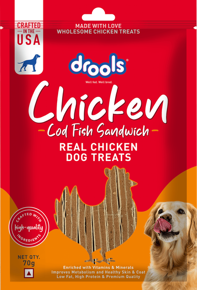 Drools Cod Fish Sandwich Dog Treats