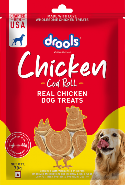 Drools Chicken Cod Roll Dog Treats