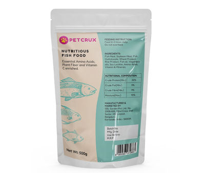 Petcrux Complete Nourishment Fish Food For All Life Stages Mini Pellet