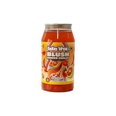 Boba Bhai Blush Guava Chilli Bubble Iced Tea With Peach Popping Boba
