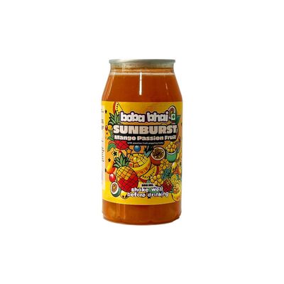 Boba Bhai Sunburst Mango Passion Fruit Bubble Iced Tea | Passion Fruit Popping Boba