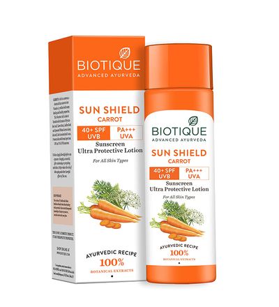 Biotique Sun Shield Carrot 40+Spf Sunscreen Lotion