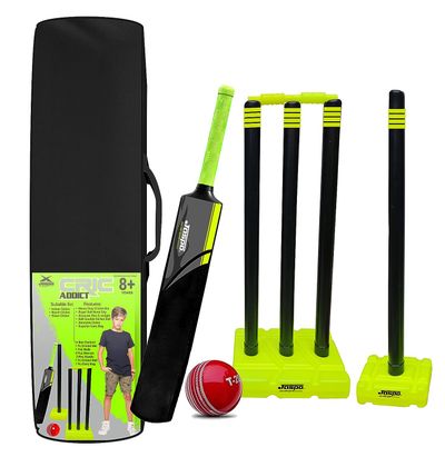 Jaspo Cric Addict Plastic Cricket Set Combo (Size-5)