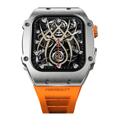 Fire-Boltt Asphalt Racing Edition Smartwatch with Bluetooth Calling | 1.91" Crystal View Display | 123 Sports Modes - Silver Orange