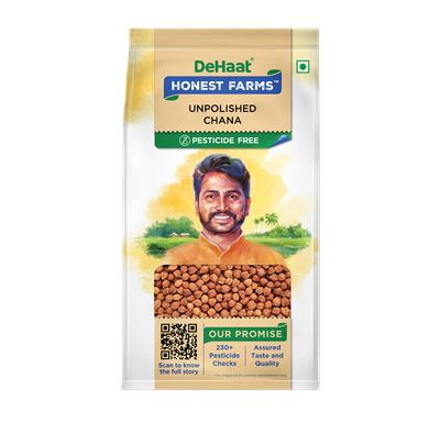 Dehaat Honest Farms Unpolished Kala Chana
