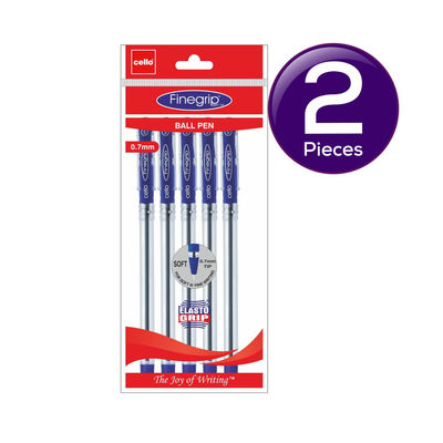 Cello Fine Grip Ball Pen Blue 5 pc Combo