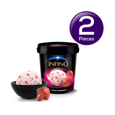 Infino Starry Strawberry Ice Cream Cup 125 ml Combo