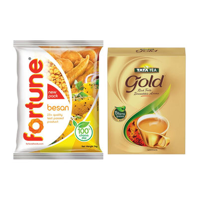 Fortune Besan(1kg) & Tata Tea Gold(250gms) Combo