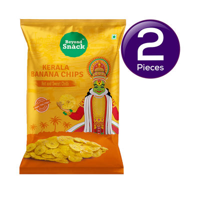 Beyond Snáck Kerala Banana Chips - Hot and Sweet Chilli 75 gms Combo