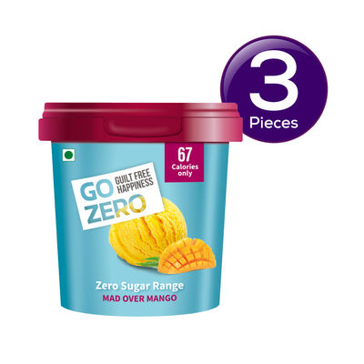 Go Zero Mad Over Mango Low Calorie Guilt Free Ice Cream Cup 100 ml Combo