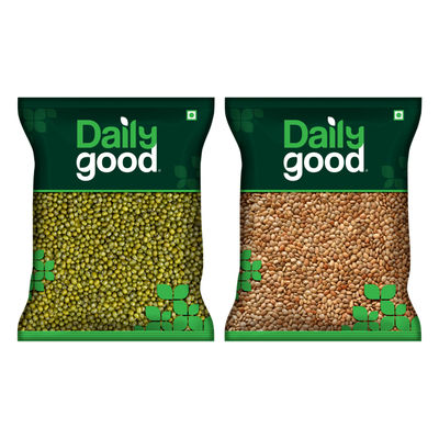 Daily Good Unpolished Green Moong Whole(500gms) & Daily Good Horse Gram / Kulthi Bean(500gms) Combo