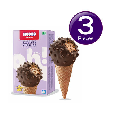 Hocco Hazelnut Mudslide Ice Cream Cone 135 ml Combo