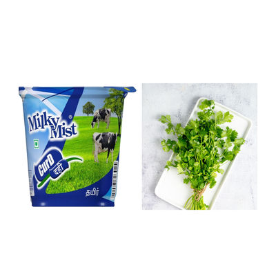 Milky Mist Plain Curd Cup(1pc) & Coriander Leaves(1pc) Combo