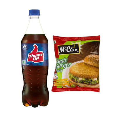 Mccain Veggie Burger Patty(360gms) & Thums Up Soft Drink(750ml) Combo