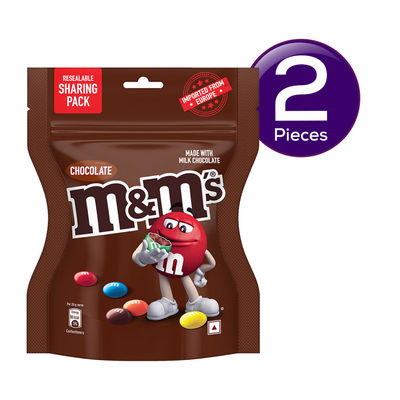 Mandm's Milk Chocolate Candies Resealable Sharing Pack 80 g Combo