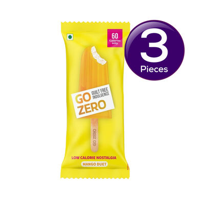 Go Zero Mango Duet Low Calorie Guilt Free Ice Cream Stick 60 ml Combo